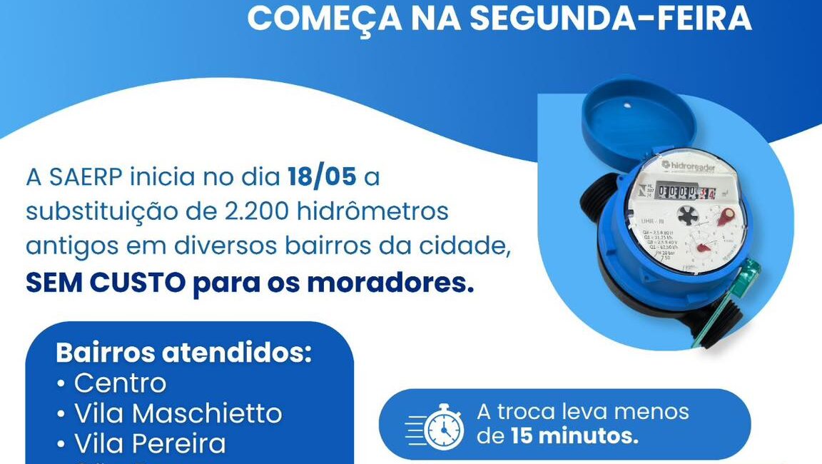 Alteração de hidrômetros